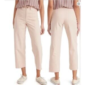 Marine Layer Bridget Crop Pants Size 10 Peach Whip Wide Leg Slim Fit Fall Preppy